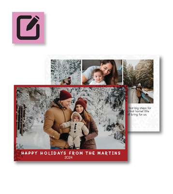 Postcard - Snow Walk - 6" x 4"