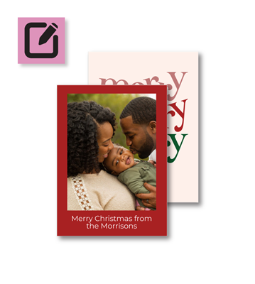 Postcard - Merry Merry Merry - 4.625" x 6.25"