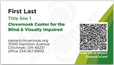 Clovernook Internal Bookmark
