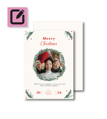 Postcard - Wreath - 4.625" x 6.25"