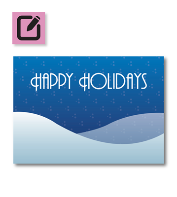 Greeting Card - Snowy Scene  - 7" x 5"