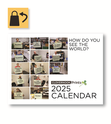 Ready to Buy Calendar - Clovernook "How Do You See?" 13 Month - 11.75" x 8.75"