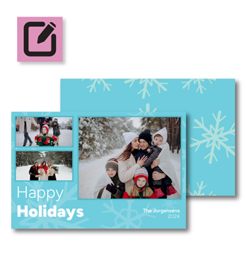 Postcard - Blue Snow - 7" x 5"