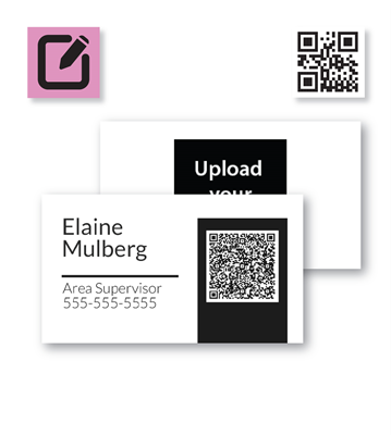 Business Cards - Flag QR Code