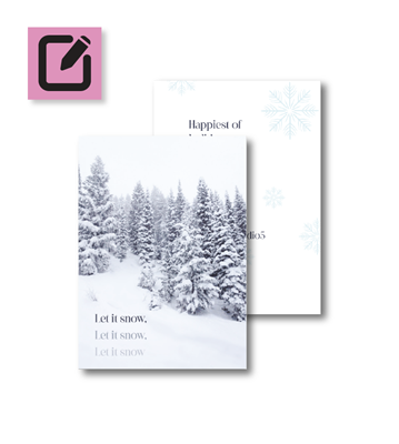 Greeting Card - Snow Hills - 5" x 7"