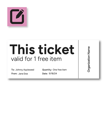Ticket - Custom - 8.5" x 3.5"