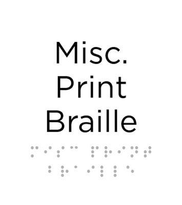 Misc. Print Braille