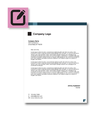 Letterhead - Monochrome - 8.5" x 11"