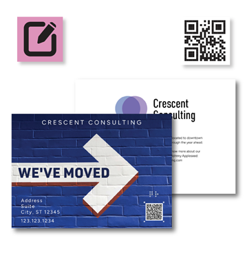 Postcard - We've Moved - 7" x 5"