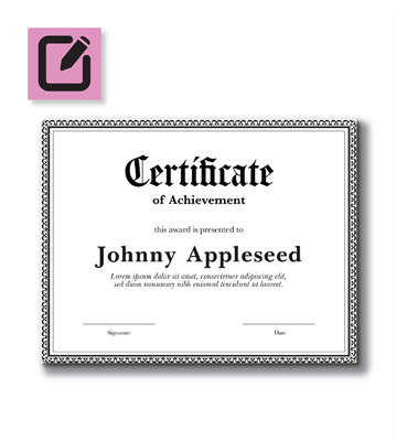Certificate - Classic - 11" x 8.5"