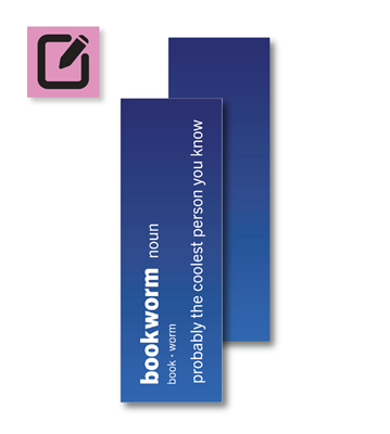 Bookmark - Bookworm - 2" x 6"