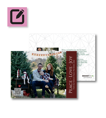 Postcard - Holiday Peace - 7" x 5"