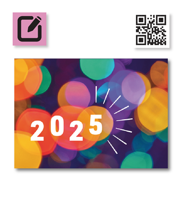 Greeting Card - New Year Lights - 7" x 5"